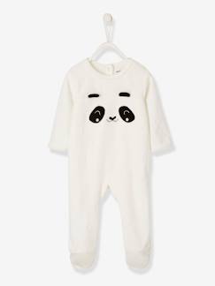 Fluwelen pyjamapakje met drukknoopsluiting op de rug  - vertbaudet enfant