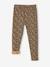 Meisjeslegging met fleecevoering Bruin met print+chocoladebruin+donkergrijs+grijs, bedrukt+inktblauw+rozenhout - vertbaudet enfant 