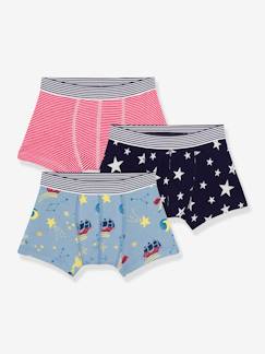 -Set van 3 boxershorts voor jongens van bedrukt katoen 