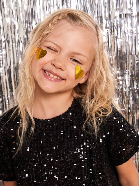 Robe fille à sequins noël capsule mère-fille noir - vertbaudet enfant 