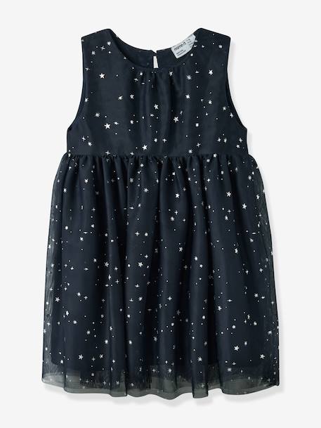 Jurk in mousseline NMFVABOS meisje NAME IT hemelsblauw+lila+marineblauw - vertbaudet enfant 