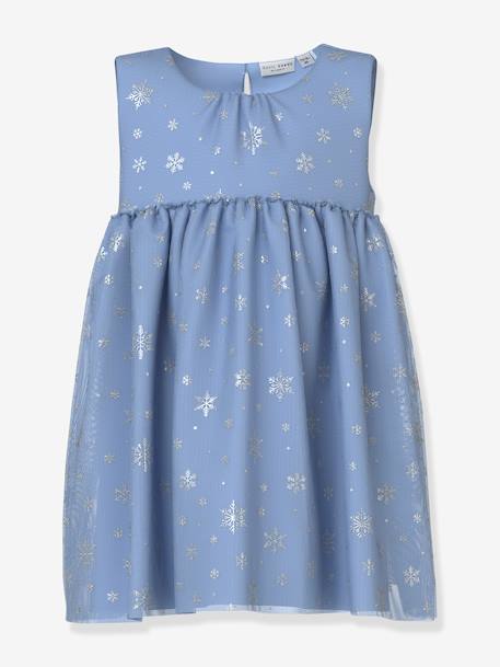 Robe en mousseline NMFVABOS fille NAME IT bleu ciel+lilas+marine - vertbaudet enfant 