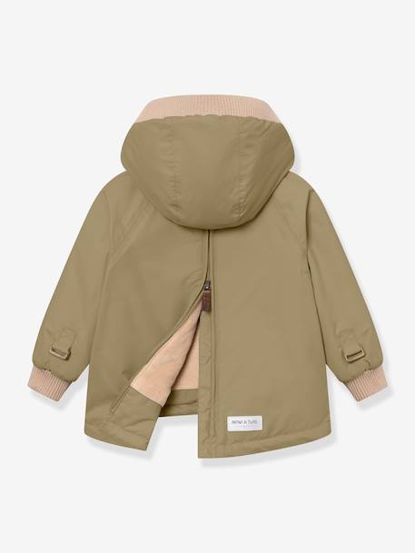 Anorak d'hiver avec doublure polaire MATBABYWEN bébé MINI A TURE rose poudré+vert sauge - vertbaudet enfant 