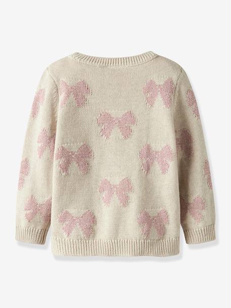 Pull NMFREKKA fille NAME IT beige chiné+rouge - vertbaudet enfant 