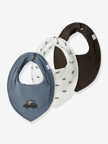 Set van 3 bandanas/slabbetjes NBMYASIM babyjongen NAME IT grijsblauw - vertbaudet enfant 