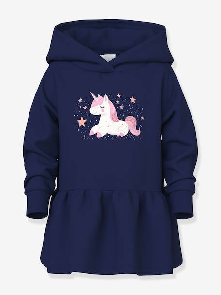 Tunique en sweat NMFVOBI fille NAME IT bleu+lilas - vertbaudet enfant 