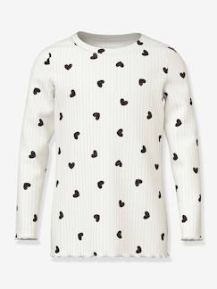 Meisje-T-shirt, souspull-T-shirt met lange mouwen met glitterende harten NMFVEMMA meisje NAME IT Slim-Fit