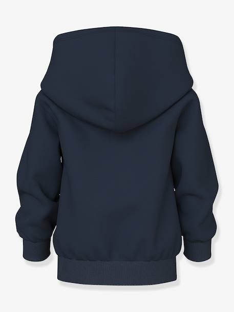 Sweat à capuche zippé NMMVOLTINUS garçon NAME IT bleu grisé+gris chiné+marine - vertbaudet enfant 