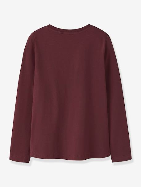 T-shirt met lange mouwen NKFVIX meisje NAME IT bordeauxrood+bruin+hemelsblauw - vertbaudet enfant 