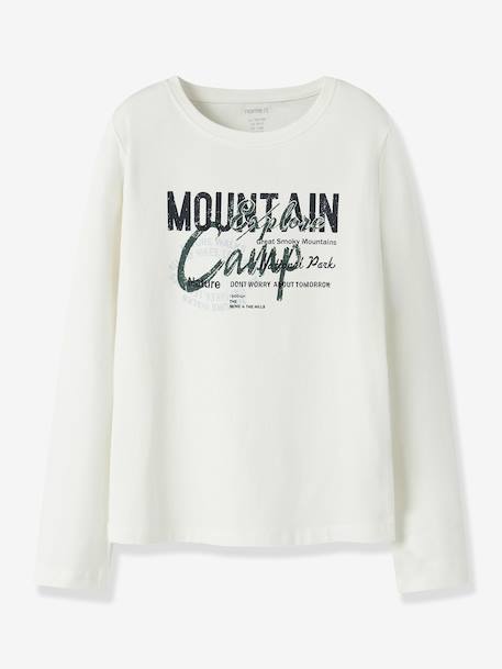 T-shirt met lange mouwen NKMVUX jongen NAME IT dennen+ecru+gemêleerd grijs+marineblauw - vertbaudet enfant 