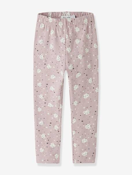 Legging en molleton NMFDAVINA fille NAME IT imprimé bleu+gris chiné+lilas - vertbaudet enfant 