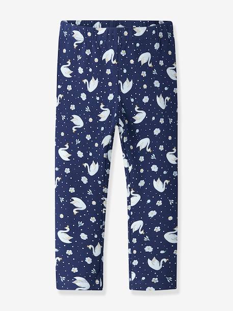 Gedrukte NMFDAVINA legging en velours voor meisjes van NAME IT blauw+gemêleerd grijs+lila - vertbaudet enfant 