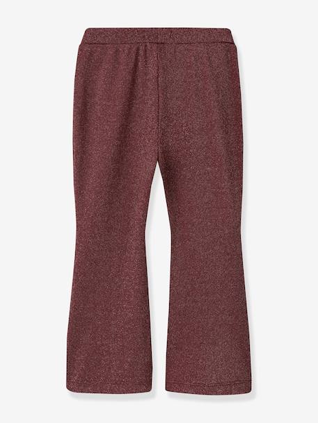 Pantalon bootcut NMFROISIN fille NAME IT bordeaux+noir - vertbaudet enfant 