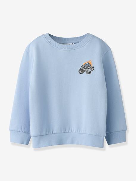NMMVILDAR sweater voor jongens NAME IT chocoladebruin+lichtblauw+marineblauw - vertbaudet enfant 