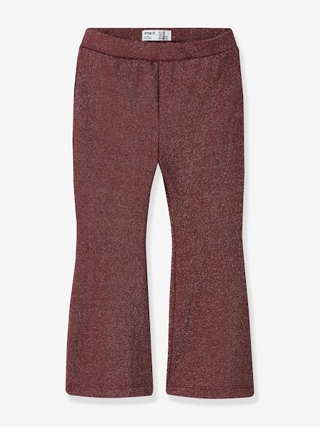 Pantalon bootcut NMFROISIN fille NAME IT bordeaux+noir - vertbaudet enfant 