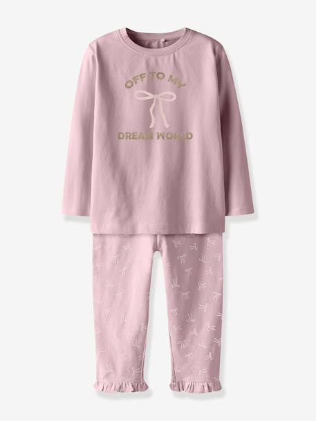 Pyjama NMFRAGNA fille NAME IT Boxy-Fit lilas+rose pâle - vertbaudet enfant 