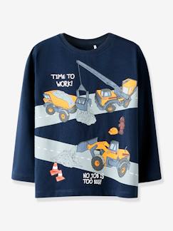 -T-shirt met lange mouwen met bouwplaatsmotief NMMOFEK jongen NAME IT 