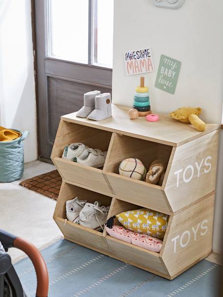 Meuble 4 bacs Toys BOIS - vertbaudet enfant 