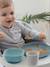 Set vaisselle 4 pièces silicone JAUNE+JUNGLE+NIGHT BLUE+ROSE+terracotta - vertbaudet enfant 