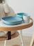 Set vaisselle 4 pièces silicone JAUNE+JUNGLE+NIGHT BLUE+ROSE+terracotta - vertbaudet enfant 