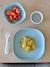 Set vaisselle 4 pièces silicone JAUNE+JUNGLE+NIGHT BLUE+ROSE+terracotta - vertbaudet enfant 