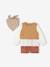 Ensemble 3 pièces bébé pull 2 en 1 + short + foulard terracotta - vertbaudet enfant 