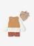 3-delige babyset 2-in-1 babytrui + short + sjaal terracotta - vertbaudet enfant 