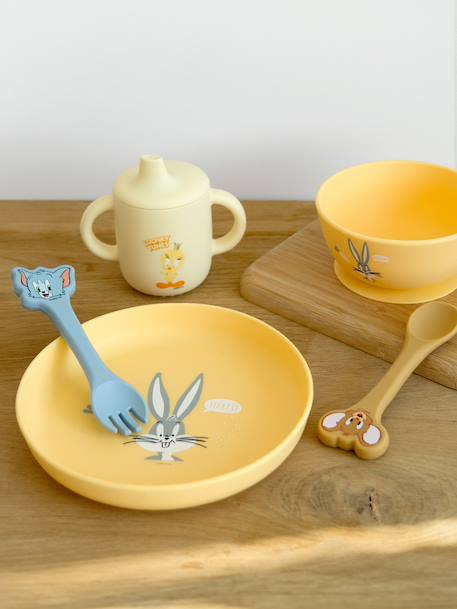 Tasse apprentissage en silicone Titi Looney Tunes jaune - vertbaudet enfant 