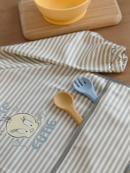 Bavoir tablier bébé Titi Looney Tunes rayé gris - vertbaudet enfant 