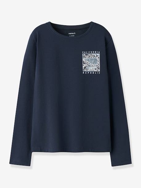 T-shirt met lange mouwen NKMVUX jongen NAME IT dennen+ecru+gemêleerd grijs+marineblauw - vertbaudet enfant 