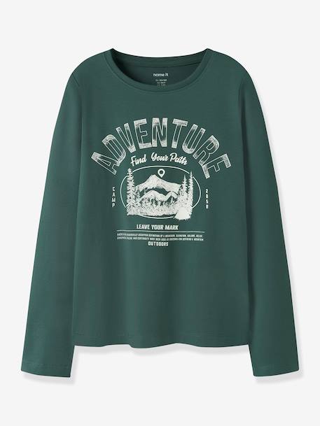 T-shirt met lange mouwen NKMVUX jongen NAME IT dennen+ecru+gemêleerd grijs+marineblauw - vertbaudet enfant 