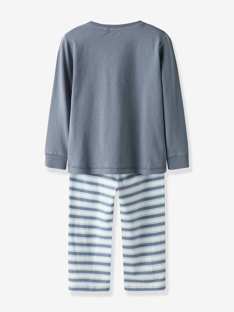 Pyjama NMMRAMEL garçon NAME IT Boxy-Fit bleu grisé+marine - vertbaudet enfant 