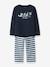 Pyjama NMMRAMEL garçon NAME IT Boxy-Fit bleu grisé+marine - vertbaudet enfant 