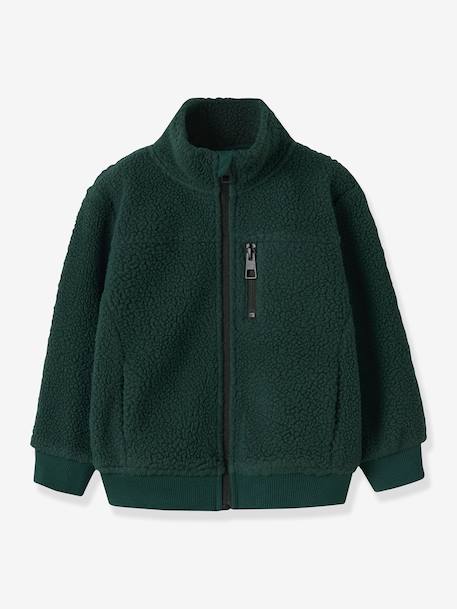 Veste en sherpa NMMSALTO garçon NAME IT marine+vert sapin - vertbaudet enfant 