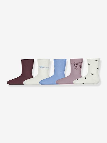 Lot de 5 paires de chaussettes NKFVILDE fille NAME IT bordeaux - vertbaudet enfant 