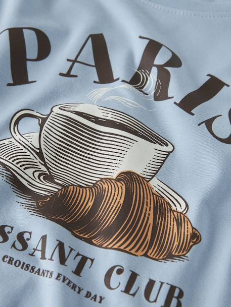 T-shirt à manches longues NKFVIX fille NAME IT bleu ciel+bordeaux+marron - vertbaudet enfant 