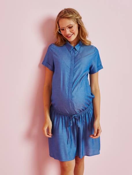 Zwangerschapshemdjurk Lichtblauw - vertbaudet enfant 