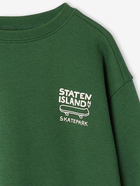 Sweat couleur motif poitrine Basics garçon rouge+vert - vertbaudet enfant 