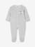 Pyjama bébé mixte velours animal personnalisable beige chiné+gris chiné - vertbaudet enfant 