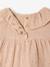 Robe bébé gaze étoilée beige poudré - vertbaudet enfant 