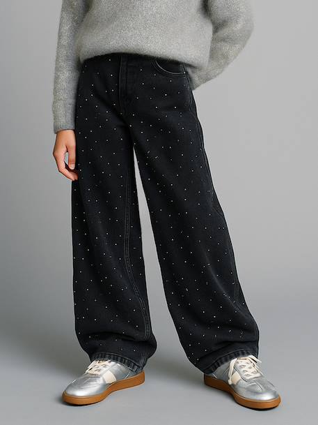 Fille-Jean-Jean large fille à strass