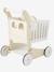 Grand chariot de course porte-poupée en bois FSC® blanc - vertbaudet enfant 