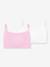 Set van 2 beha's voor meisjes Les Pockets Ecodim rozen+zwart - vertbaudet enfant 