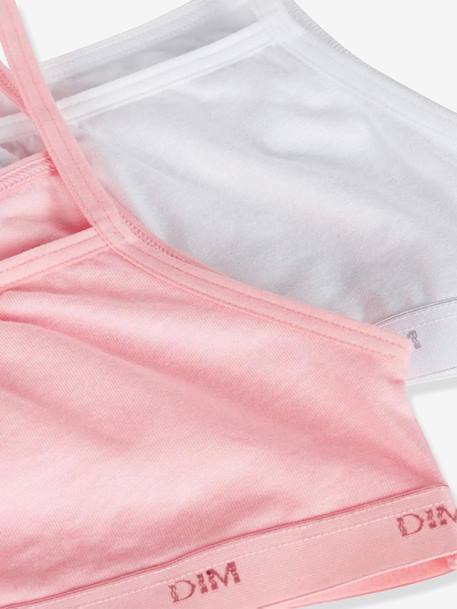 Set van 2 beha's voor meisjes Les Pockets Ecodim rozen+zwart - vertbaudet enfant 