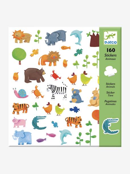160 stickers animaux DJECO MULTICOLORE - vertbaudet enfant 