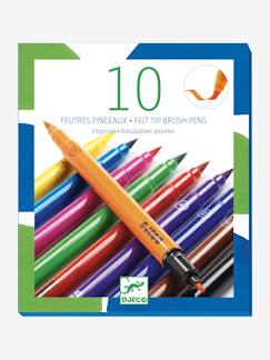 Jouet-Activités artistiques-Tableaux, dessin et peinture-10 feutres pinceaux double embout -