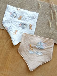 -Set van 2 bandanaslabbetjes voor baby's Tom en Jerry LONEY TUNES van katoenen hydrofiel