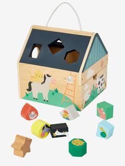 Speelgoed-Huis van houten vormpjes