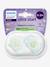 Lot de 2 sucettes Ultra start 0-2M bleu+mauve - vertbaudet enfant 