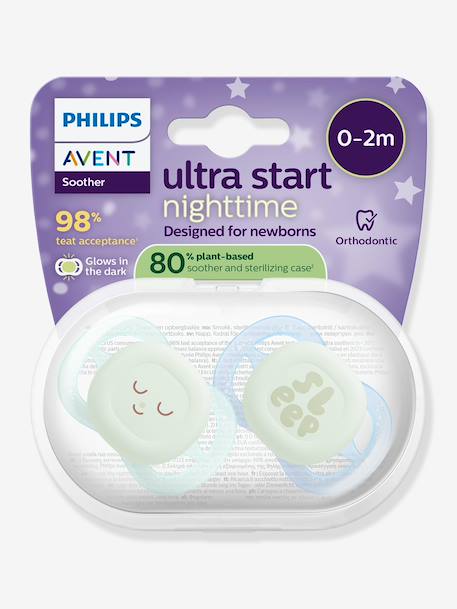 Set van 2 lolly Ultra start 0-2M blauw+zachtpaars - vertbaudet enfant 